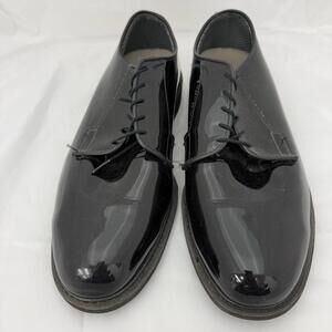 Bates Men’s 13 D High Gloss Black Uniform Oxford Dress Shoes Vibram Soles